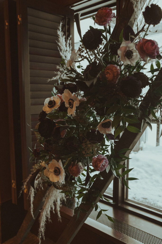 moody ceremony decor 