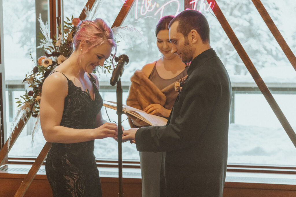 A Moody Winter Elopement at Alyeska Resort, AK