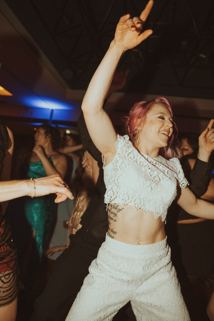 bride dancing at her wedding party