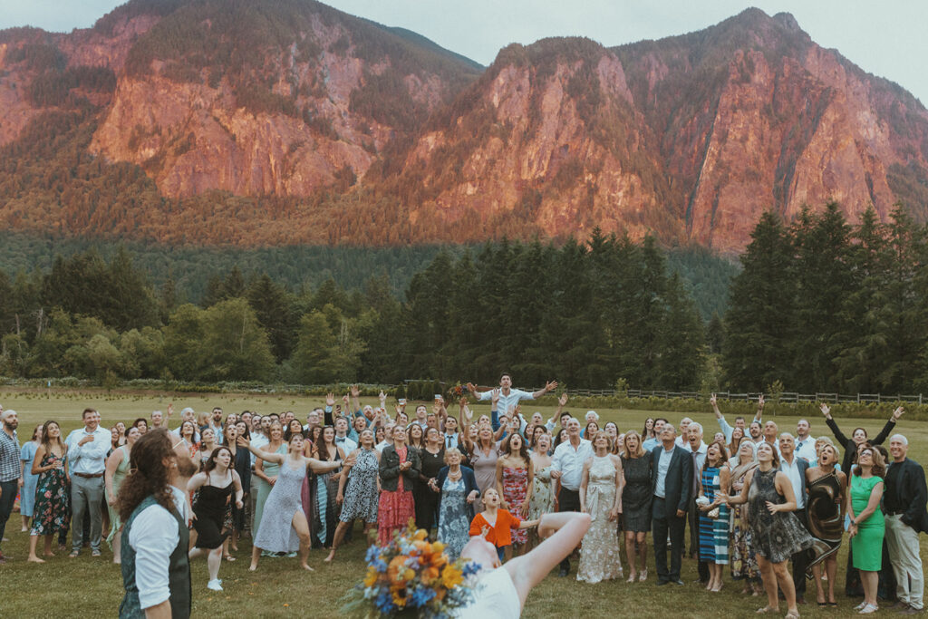 bride and groom at their wedding reception