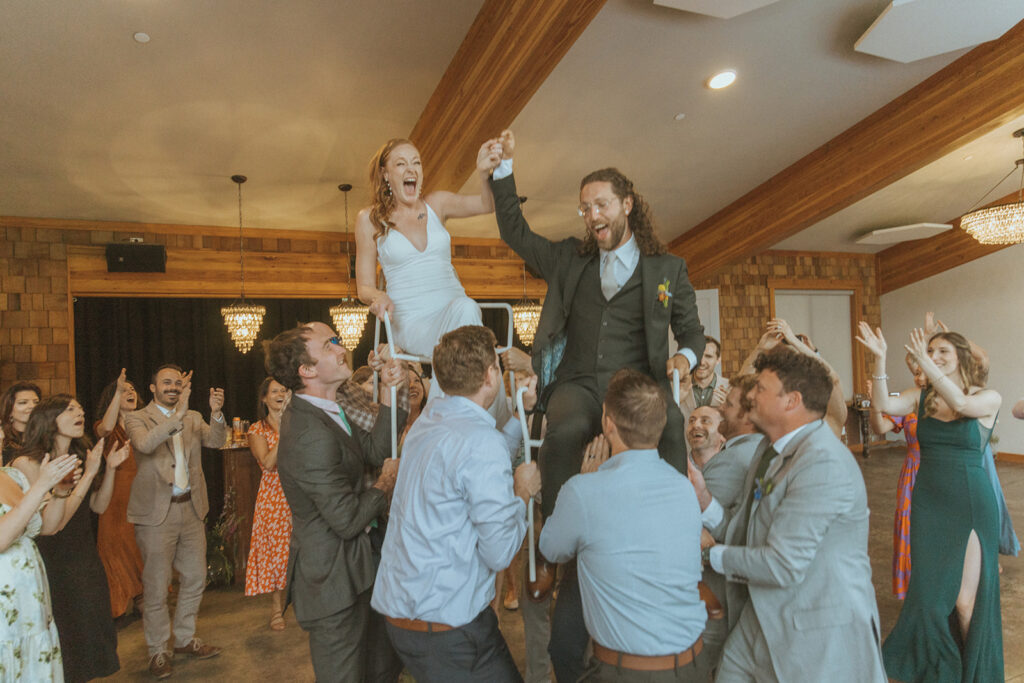 bride and groom dancing at the wedding reception