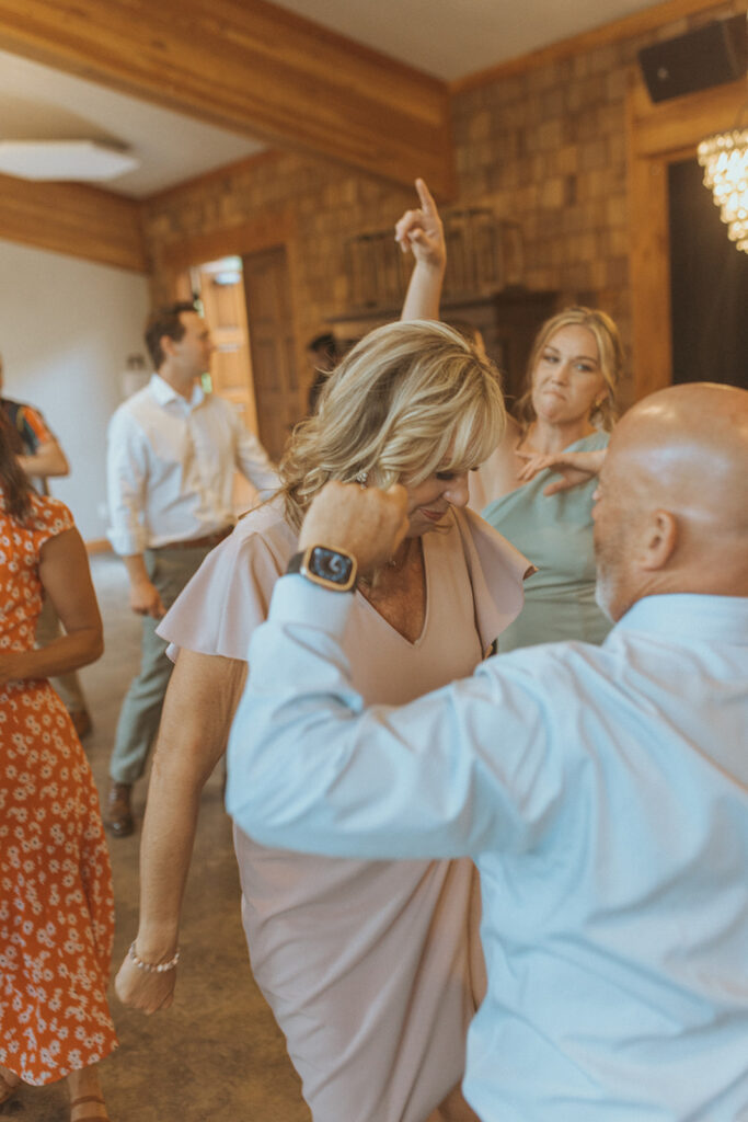 happy guests at the wedding reception