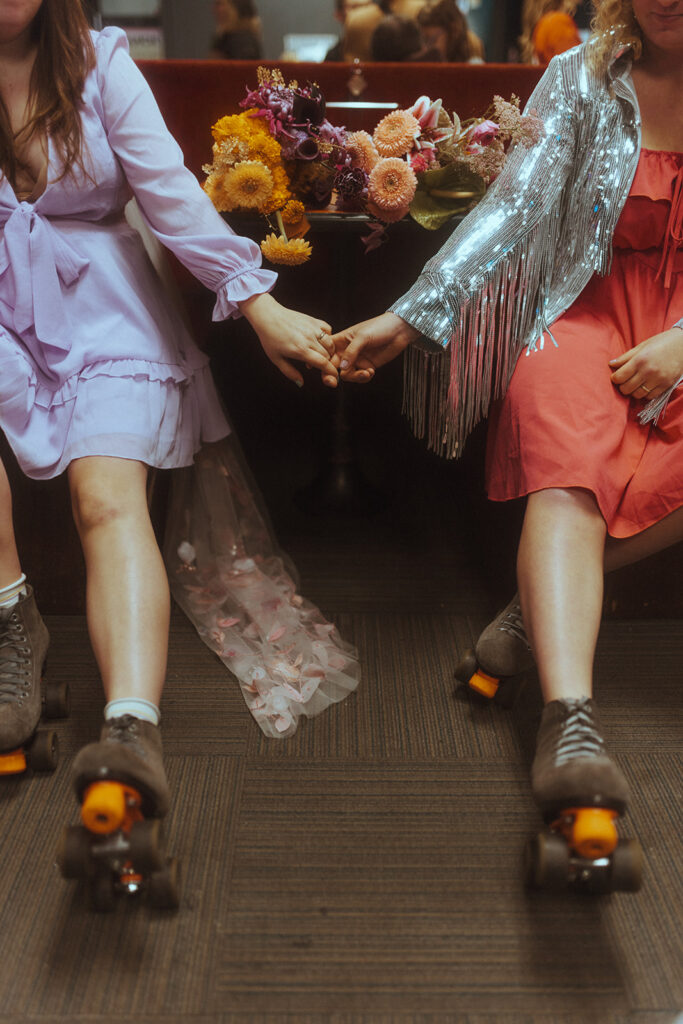 couple holding hands during their photoshoot