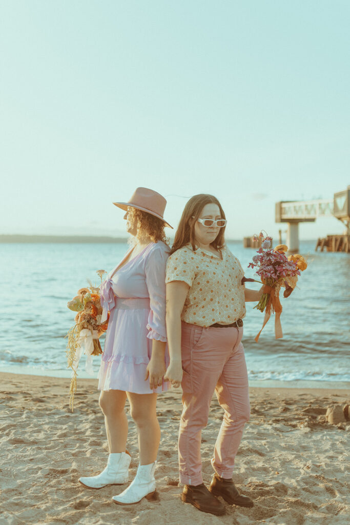 couple holding hands during their photoshoot