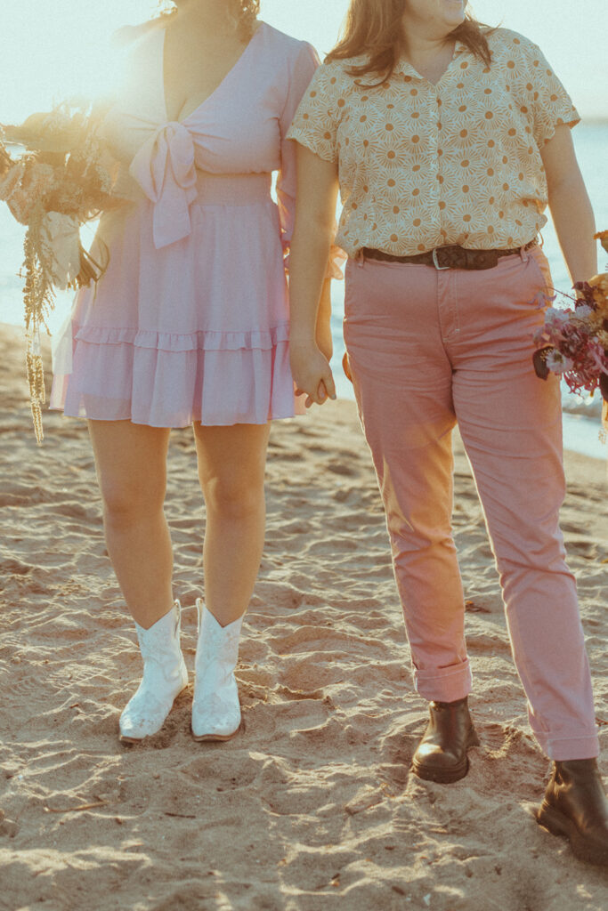 colorful elopement outfits