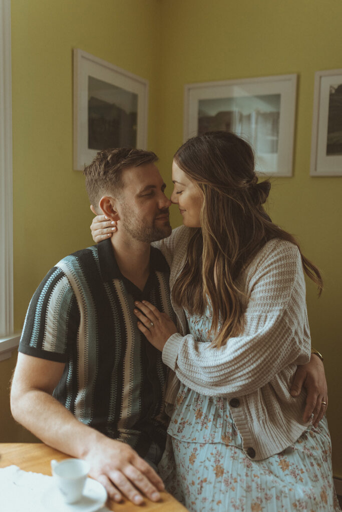 cute couple looking at each other 