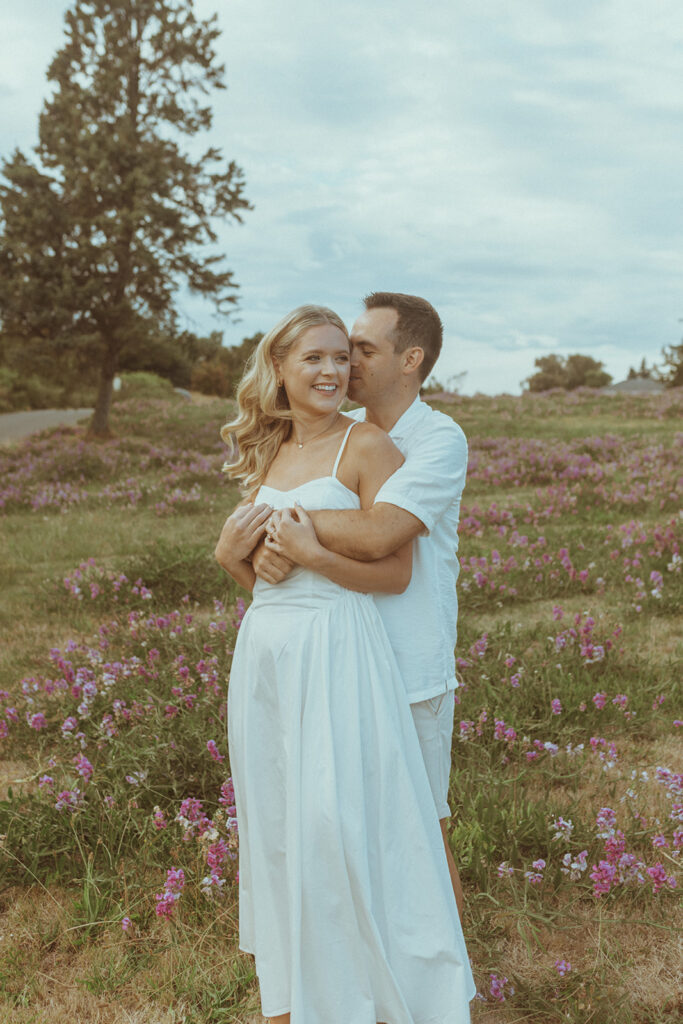 Colorful & Playful Engagement Session at Discovery Park, WA