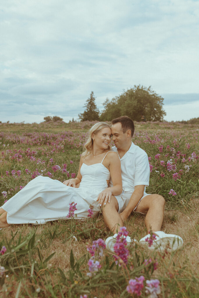 colorful outdoor  engagement session