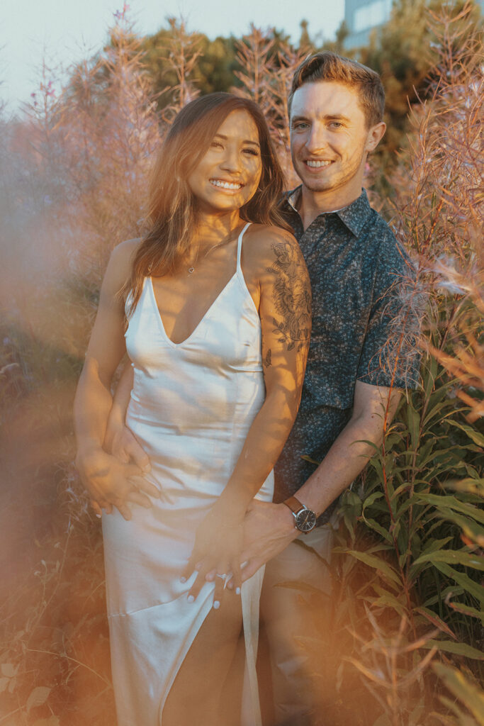 golden hour engagement session in washington 