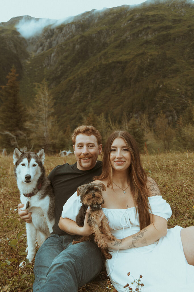 cute picture at the whimsical engagement session