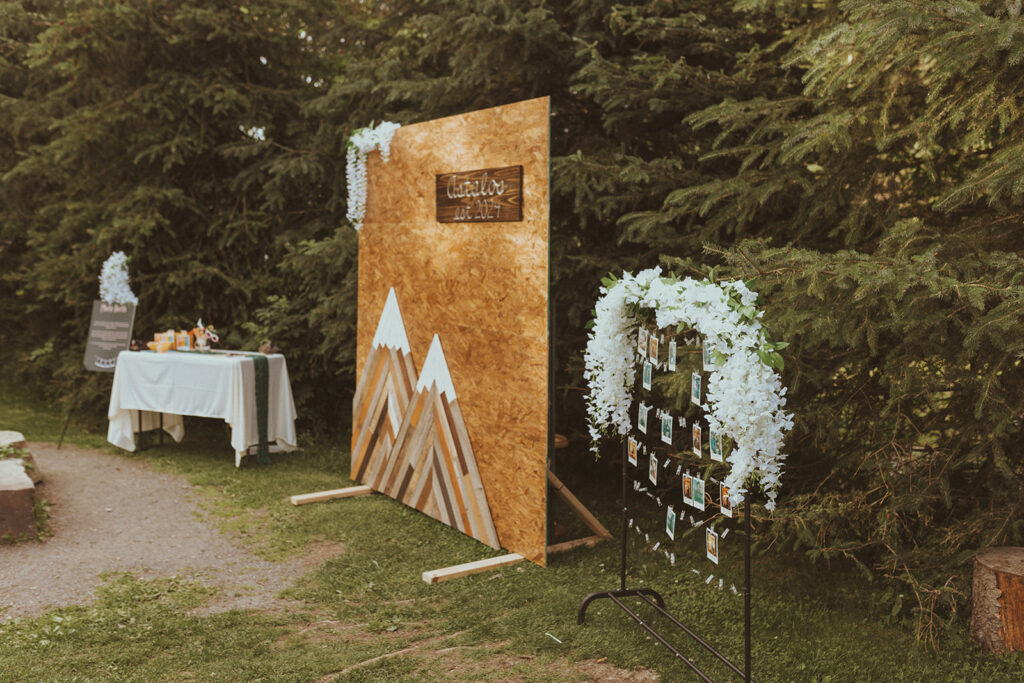 cute reception at creekbend cafe in alaska