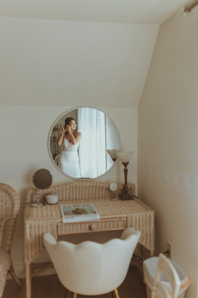 bride getting ready for her wedding day 