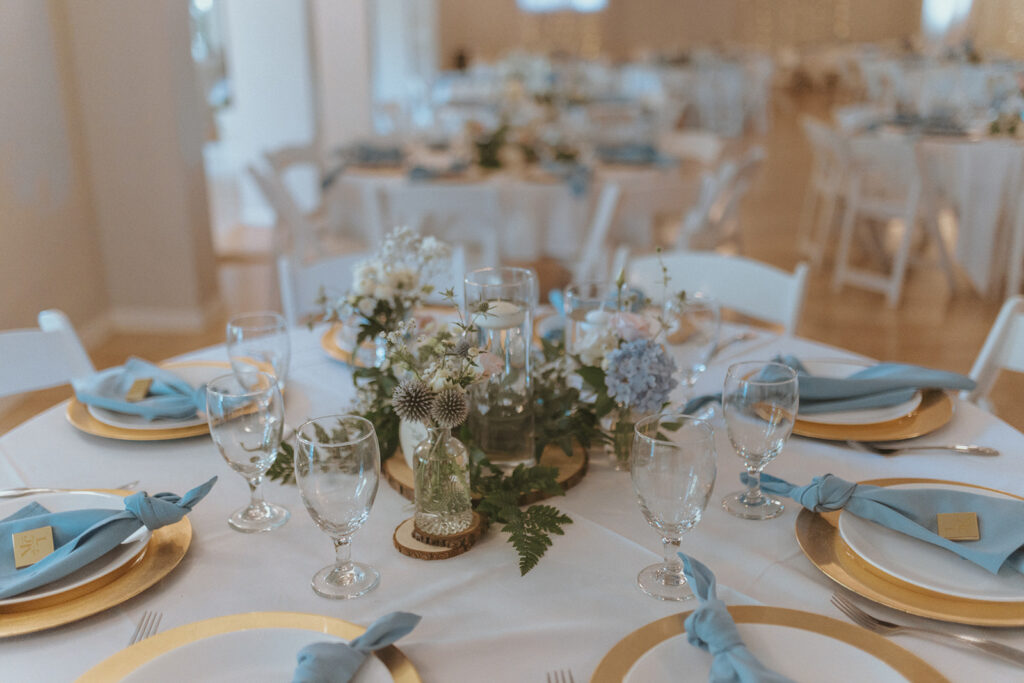 elegant details at the reception