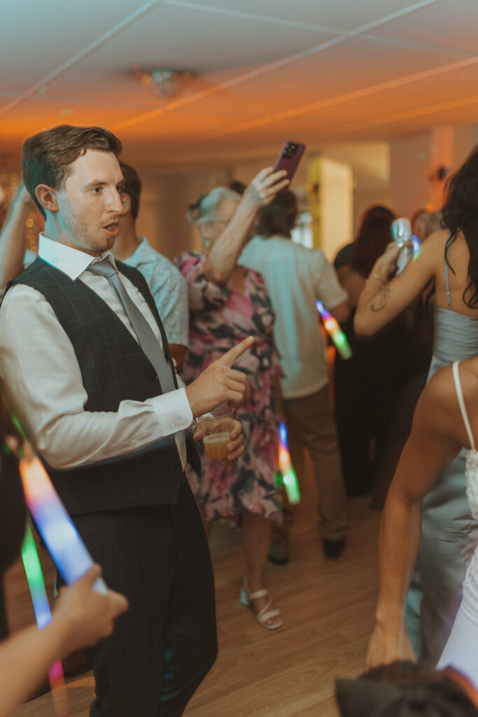 groom at his wedding party