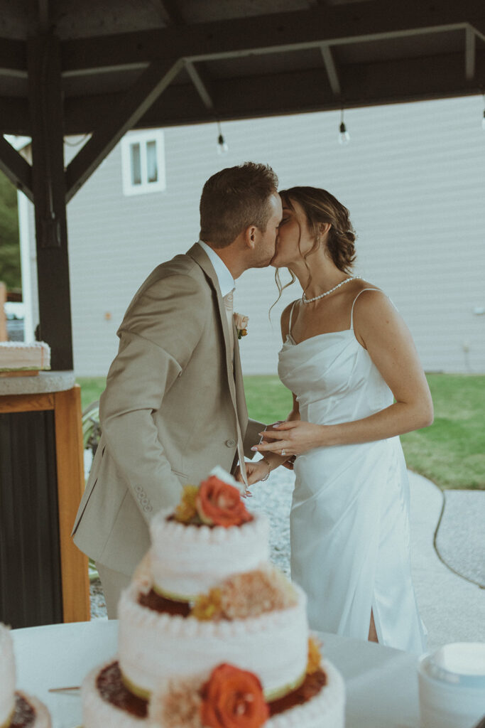 cute couple at their reception