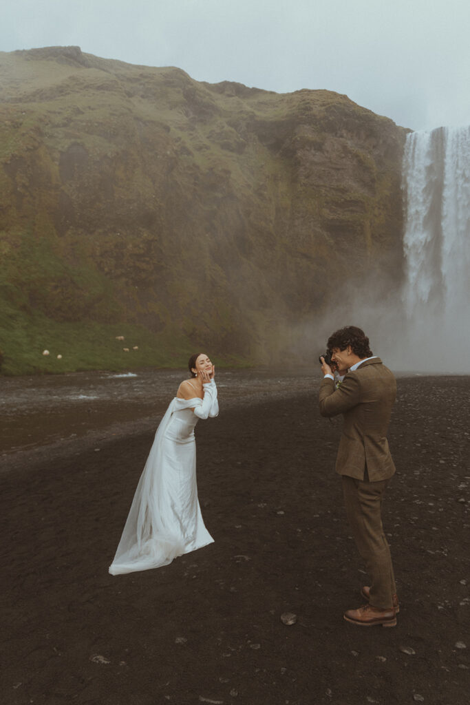 cute picture of the bride and groom