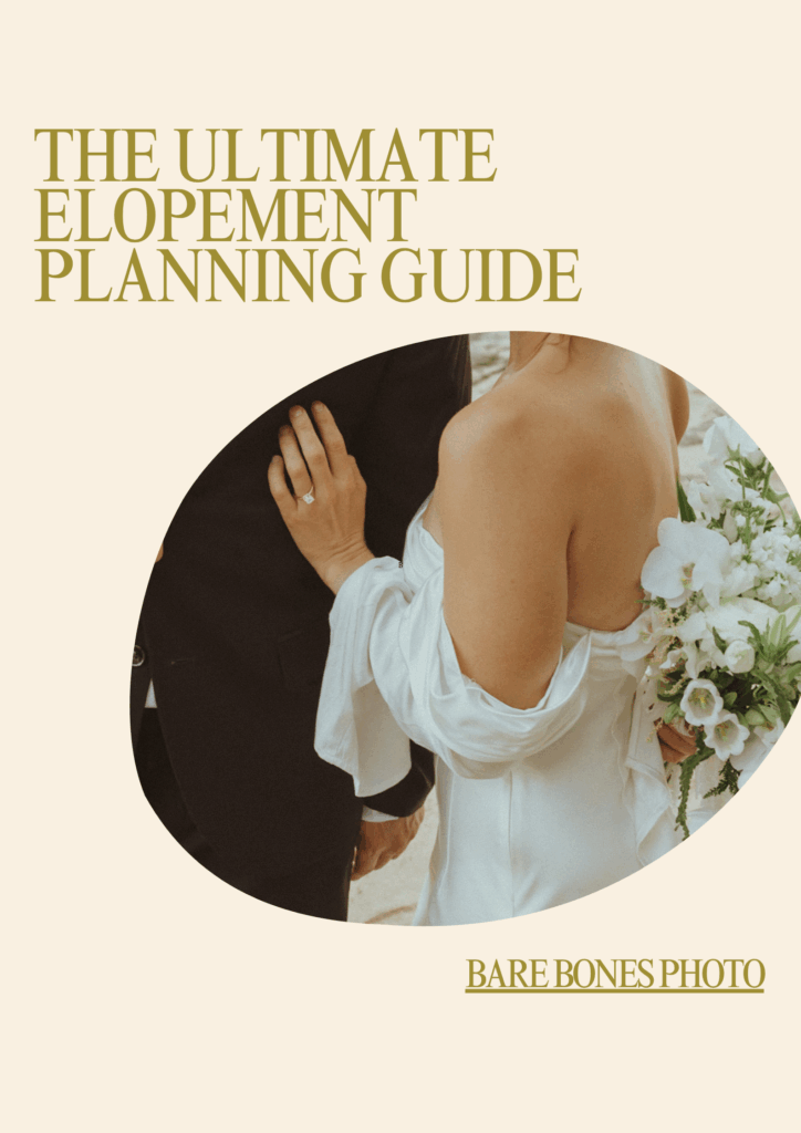 Bare Bones Photo Ultimate Elopement Guide Cover Page